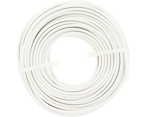 Huishoudkabel plat 2x0,75 mm² wit 20 m