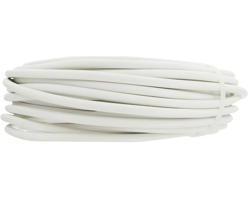 Opgerolde witte elektriciteitsdraad