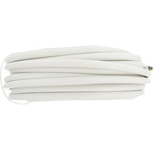 Opgedrolde witte elektrische kabel