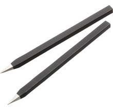 Twee voegenbeitels van staal