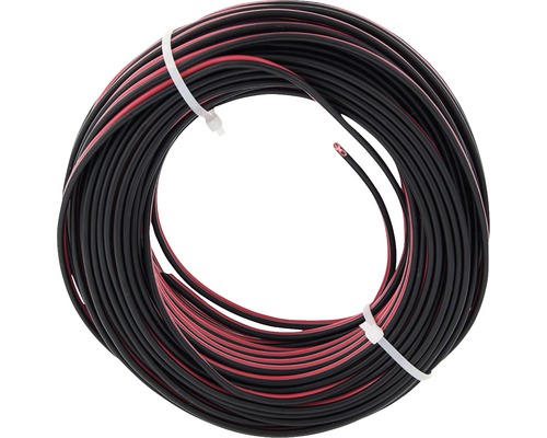Luidsprekersnoer 2x0,75 mm² rood/zwart 25 m