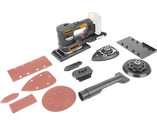 Worx schuurmachine WX820.9 met diverse schuuraccessoires