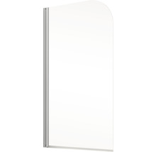 Glazen douchewand met afgeronde hoek