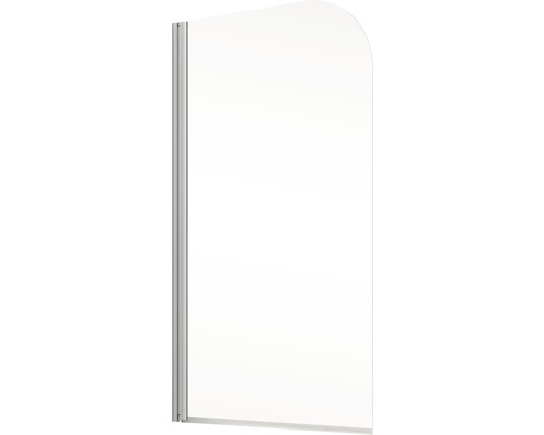 Glazen douchewand met afgeronde hoek