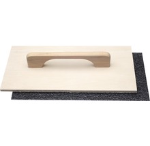 Schuurkurk met houten handvat en rubberen onderlaag