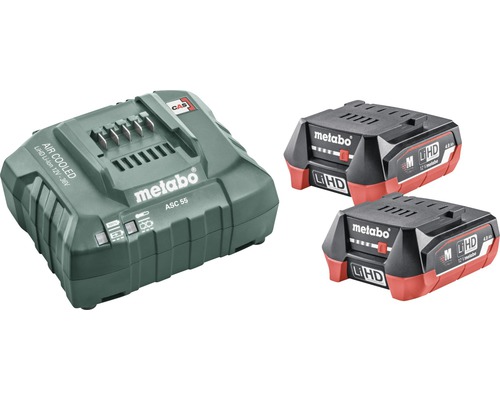 Metabo oplader met twee accupacks