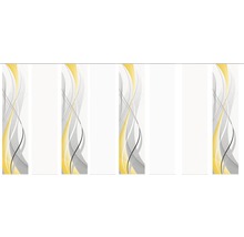 Behangpatroon met abstracte, golvende lijnen
