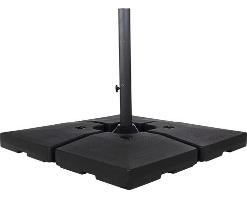 Parasolvoet van kunststof met vier platen