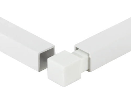 DURAL Hoekstuk buitenhoek voor vierkant profiel PVC wit 9 mm DPSP 930-Y, 2 stuks Kunststof hoekverbinder voor vierkante buizen