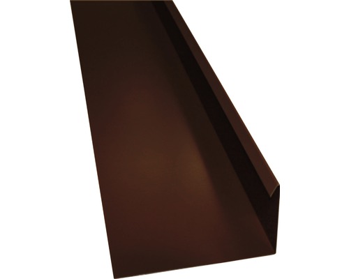 PRECIT Hoekplaat met waterslag, RAL8017 chocoladebruin, 1000x80x155 mm