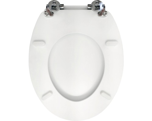 Toiletdeksel van kunststof met metalen scharnieren
