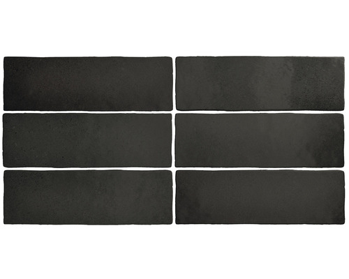 Wandtegel Lava black coal 6,5x20 cm