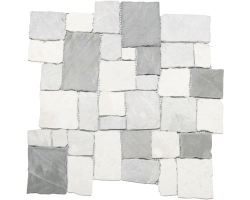 Mozaïektegel natuursteen Murcino grijs/beige 30x30 cm