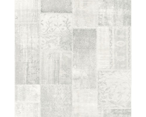 ESTAHOME Vliesbehang 148329 Marrakech patchwork grijs