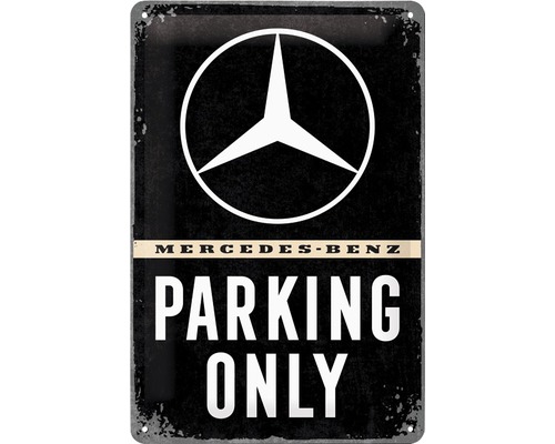 NOSTALGIC-ART Metalen bord Mercedes Parking 20x30 cm
