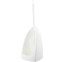 Witte toiletborstel met houder