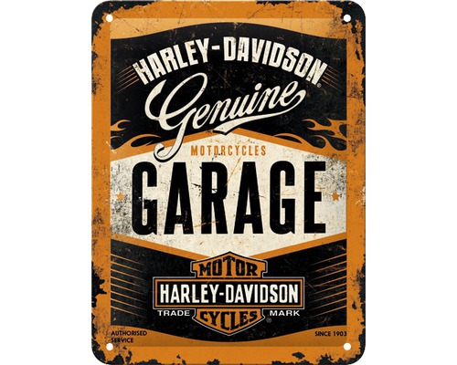 NOSTALGIC-ART Metalen bord Harley-Davidson Garage 15x20 cm