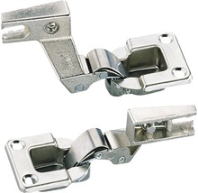 Twee metalen meubelscharnieren