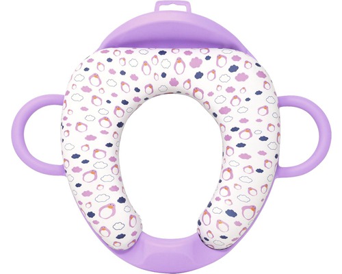 Toiletverkleiner met handgrepen en pinguïnpatroon