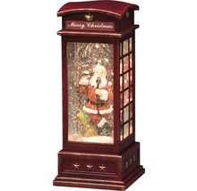 Decoratieve sneeuwbol in telefoonceldesign met kerstmanmotief
