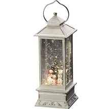 Decoratieve lantaarn met sneeuwmanmotief voor de kerstperiode