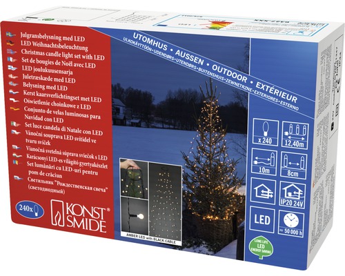 LED-kerstboomkaarsen voor buiten met 240 lampjes