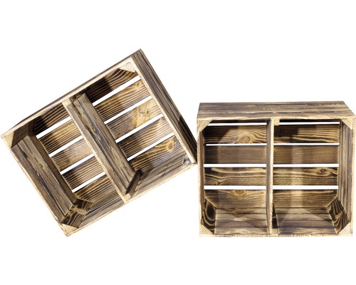 Twee houten kisten voor opslag of decoratie