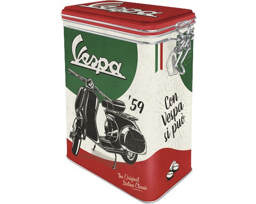 Voorraadtrommel met Vespa-motief