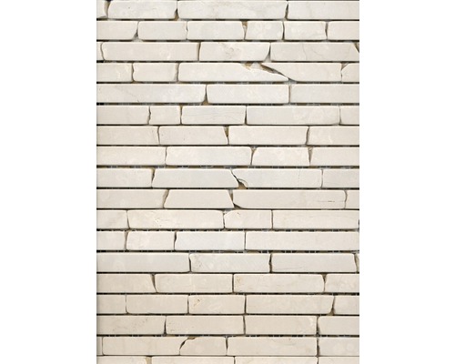 Mozaïektegel natuursteen Brick 13R beige 30,5x32,5 cm Mozaïektegel van natuursteen in langwerpige vorm
