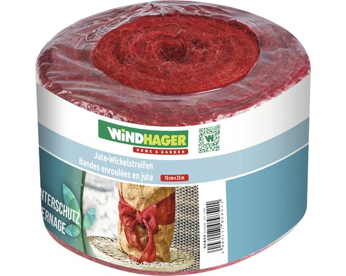 Rol jute wikkeltape, 10 cm x 25 m, voor winterbescherming