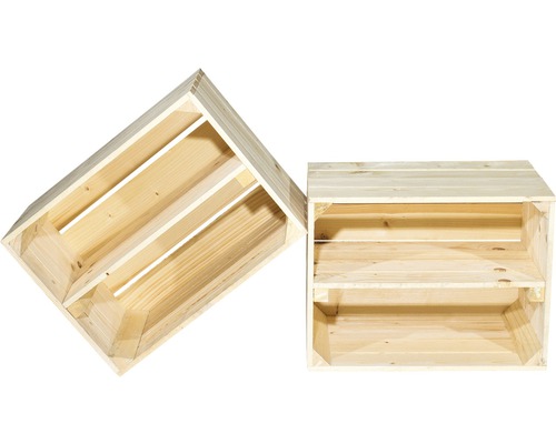 Twee houten kisten voor opslag