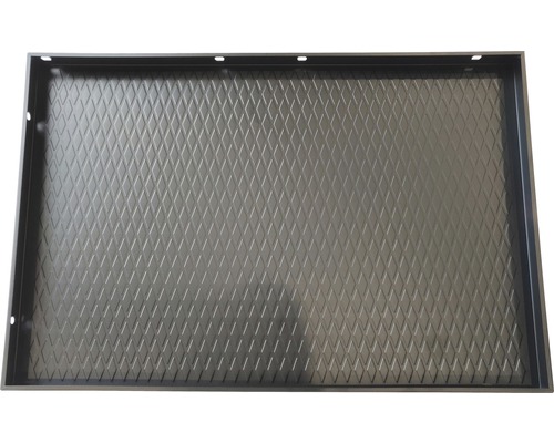 Metalen bak met ruitpatroon