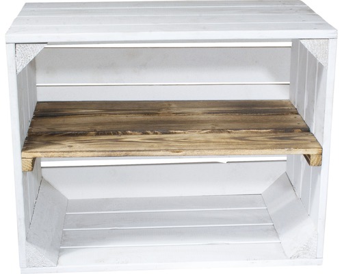 Houten krat met plank voor opslag