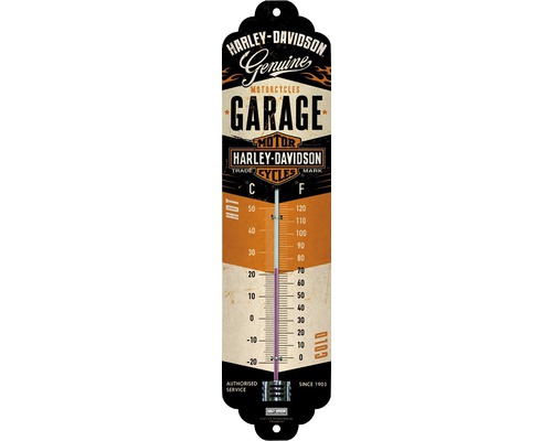 NOSTALGIC-ART Thermometer Harley-Davidson Garage 6,5x28 cm