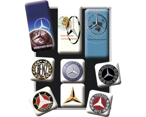 NOSTALGIC-ART Magneetset Mercedes-Benz 9 stuks