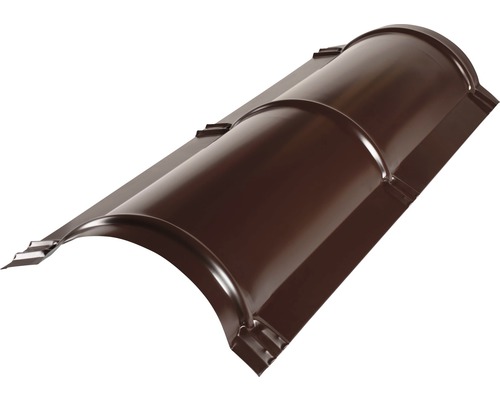 PRECIT Nokvorst halfrond voor dakpanplaat, RAL8017 chocoladebruin, 1000x280 mm