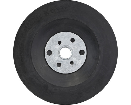 Schuurschijf van rubber met metalen inzetstuk