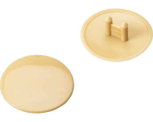 DRESSELHAUS Afdekkap verbindingsbeslag Ø 25 mm beige, 100 stuks Meubelafdekkap van kunststof