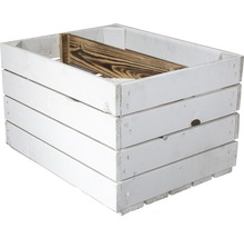 Witte houten krat met tussenplank