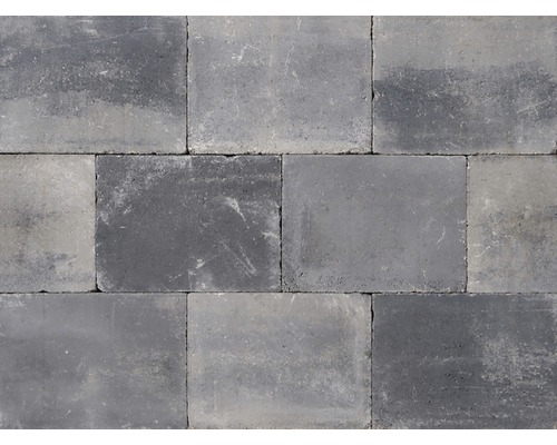 EXCLUTON Straatsteen Abbeystones getrommeld grijs/zwart, 30x40x6 cm