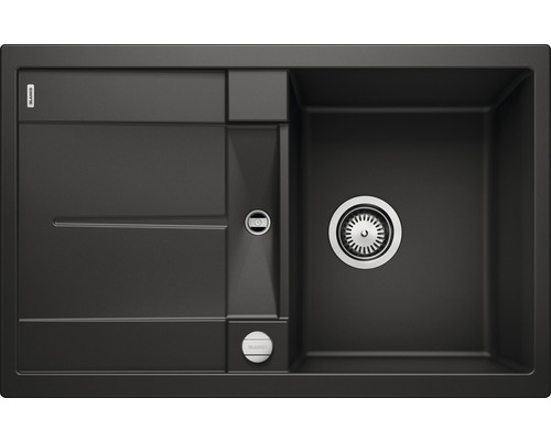 BLANCO Spoelbak Metra 45 S zwart 50x78 cm Spoelbak met één bak en afdruiprek