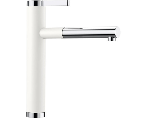 BLANCO Keukenkraan met uittrekbare handdouche Linee-S silgranietwit BLANCO Keukenkraan met uittrekbare handdouche Linee-S silgranietwit