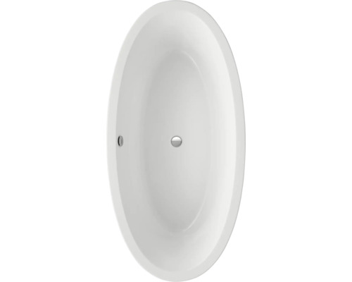 Vrijstaand ovaal bad met afvoer- en overloopgarnituur