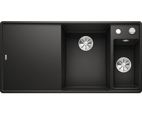 Composiet spoelbak met afdruiprek en twee spoelbakken