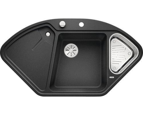 BLANCO Spoelbak Delta II antraciet 57,5x105,7 cm Hoekspoelbak met afdruipvlak en zeef