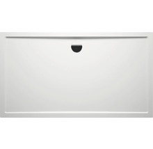 Witte douchebak met rechthoekige vorm en afvoer