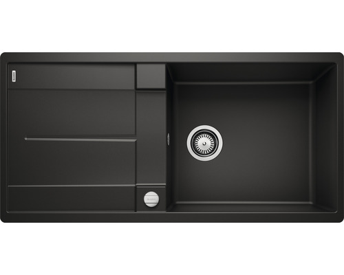 Spoelbak van composietmateriaal met afdruipvlak en zeefkorfventiel