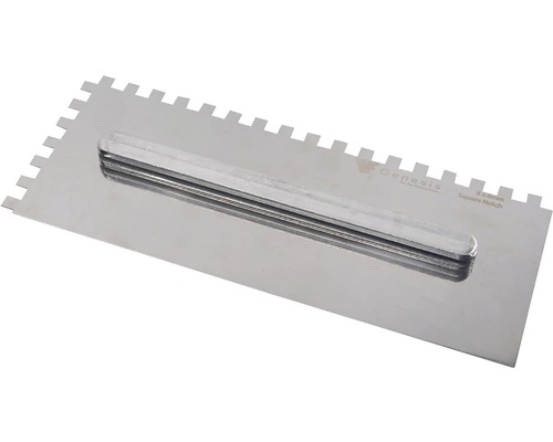 Lijmkamblad vierkant RVS 8 mm Tandspatel met vierkante vertanding, 8 x 8 millimeter
