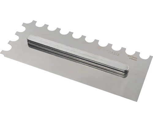 Lijmkamblad rond RVS 10x20 mm Tegellijmkam met U-vormige vertanding 10x20 millimeter