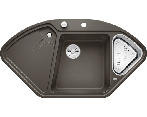 Hoekspoelbak met afdruiprek en zeef